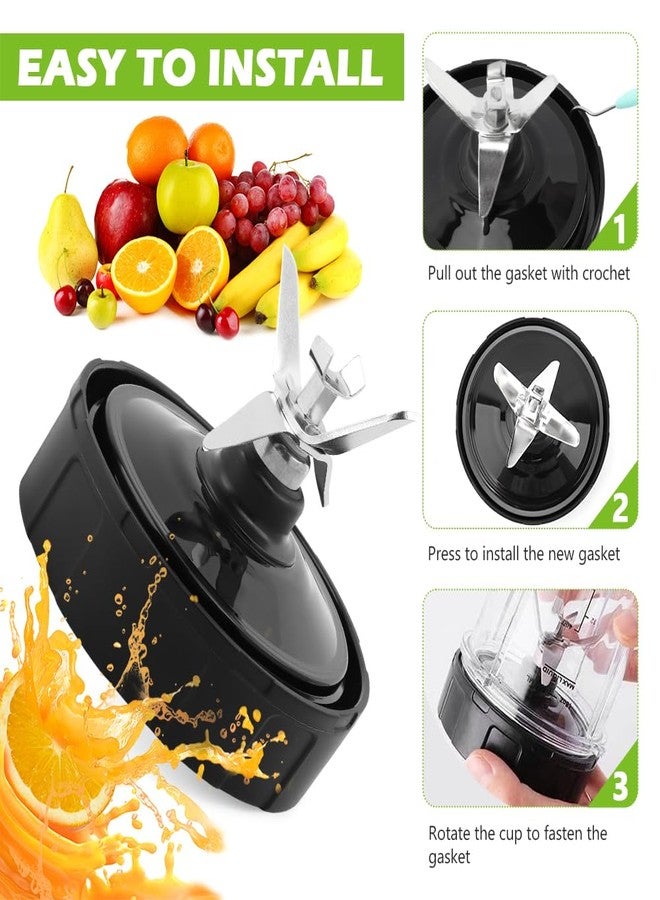 YBENWL 7-Fin Blender Replacement Parts, Blender Blade Compatible with Nin-ja BN401 BN751 BN801 BL480 BL640 NN100-30 BL2012 32oz 24oz 18oz Cup Nutri Blender Parts - Image 5